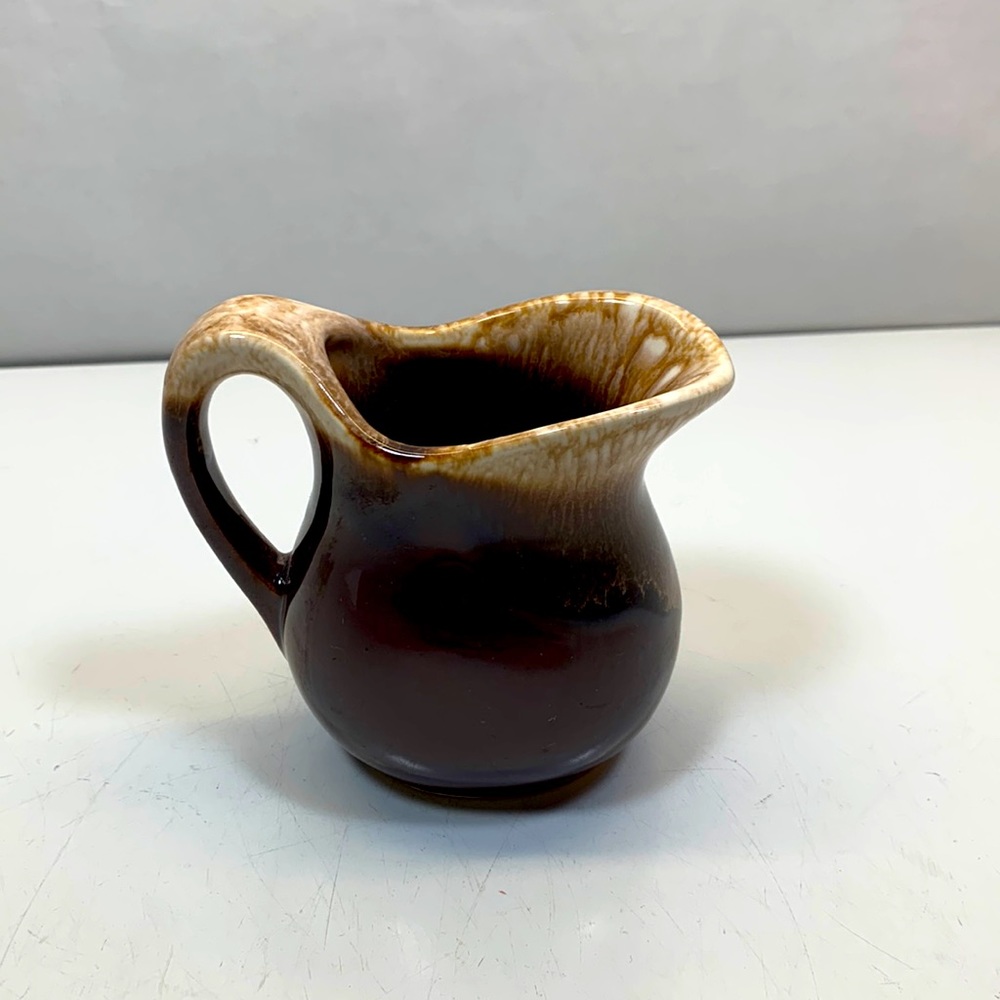 McCoy vintage brown drip glazed creamer pitcher